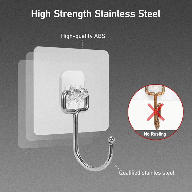 GAViA Large Adhesive Hooks for Hanging Heavy Duty Wall Hooks Self Adhesive  Towel Hook Waterproof Transparent Hooks for Hats Bathroom Shower Outdoor  Kitchen Cup Hooks Curtain Door Coat Hooks 8 Pack 