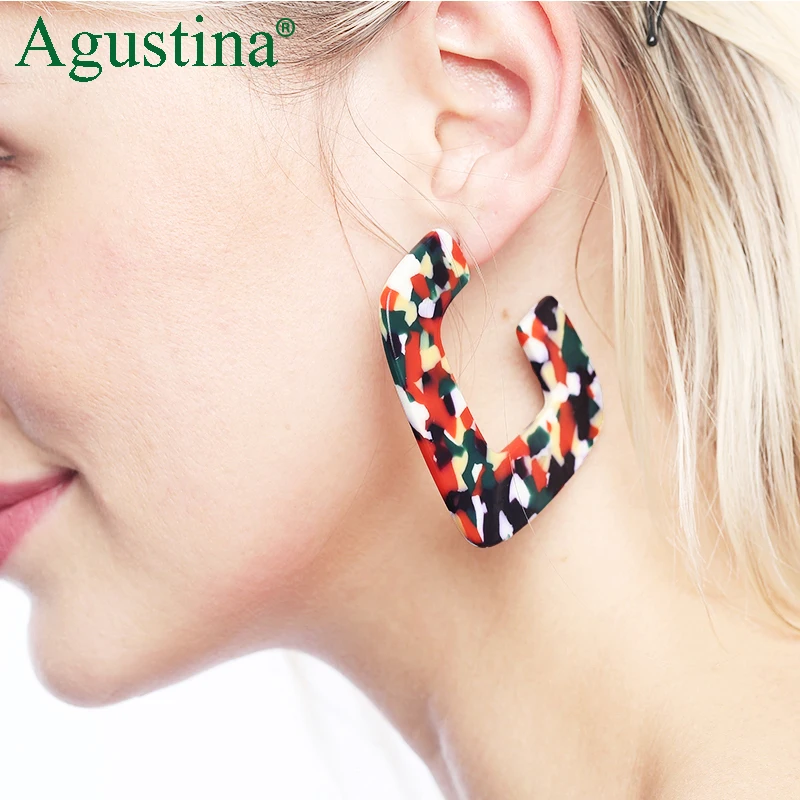 Акриловые серьги 2019 Женская богемная длинная серьга в форме леопарда из ацетата