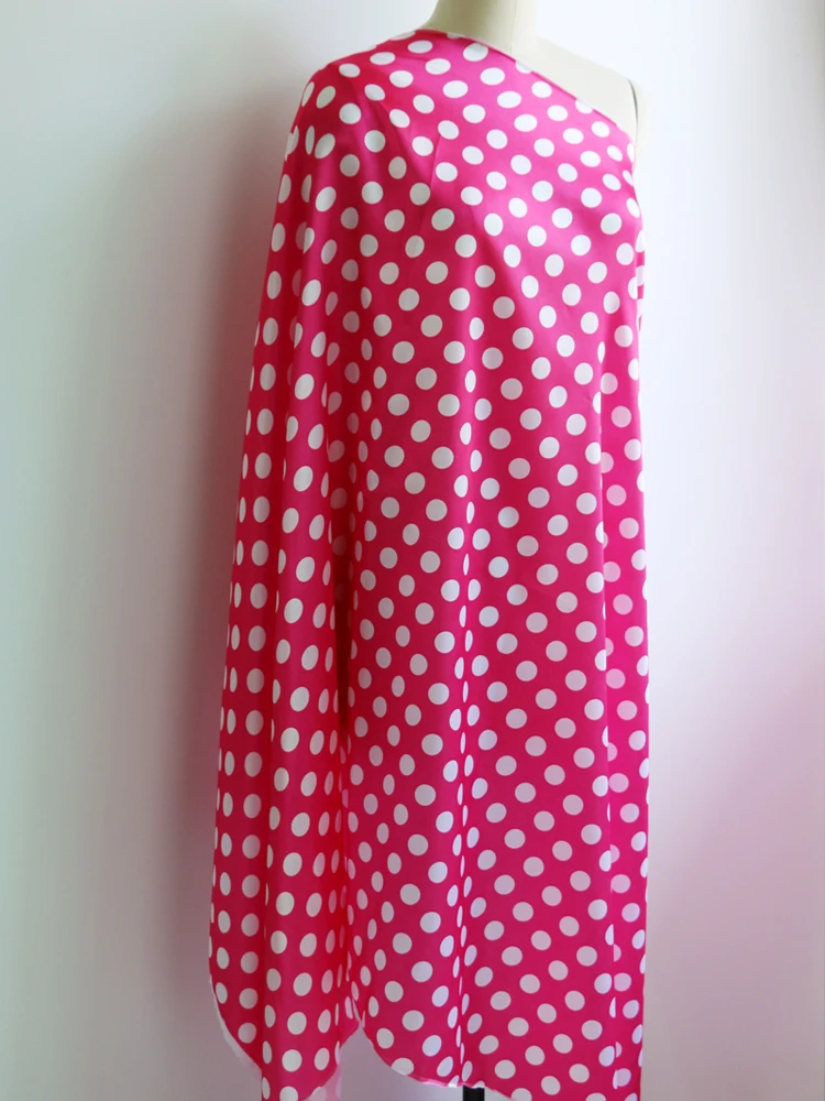 2 cm großer Polka-Dot-Stoff aus Polyester-Satin-Charmeuse zum Selbermachen, Nähmaterial, 100 cm x 148 cm – Detail 13