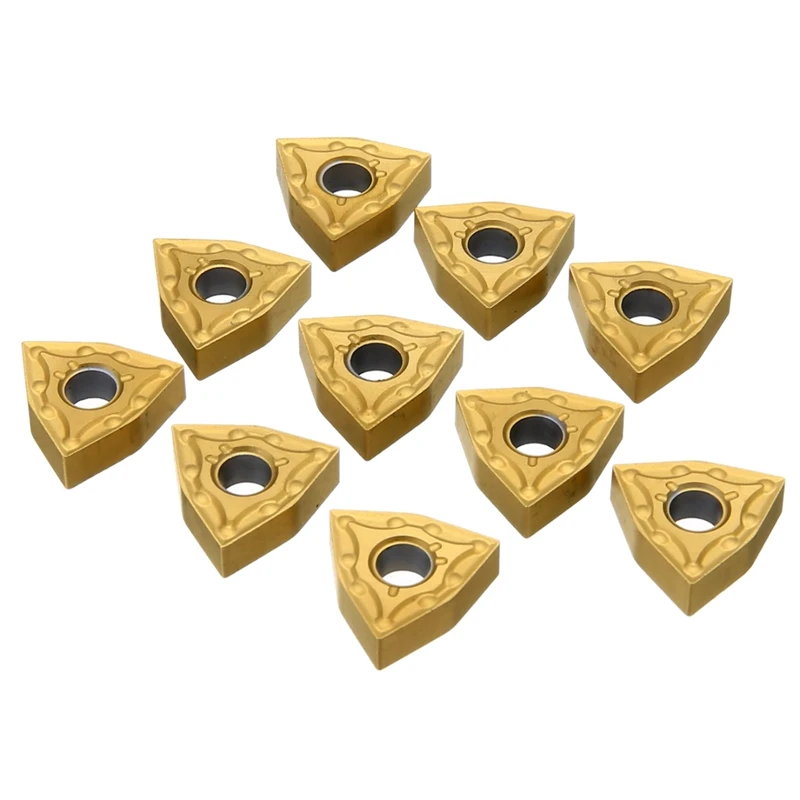 

BMBY-10Pcs/Set New Wnmg080404 Carbide Inserts Blades For Lathe Turning Tool Turning Holder