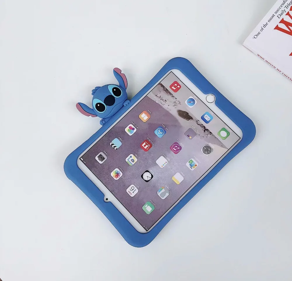 Чехол для планшета для нового IPad 7th Gen Pro 10,2 дюймов милый детский безопасный силиконовый чехол для планшета с рисунком из мультфильма, силиконовый чехол-подставка+ ручка