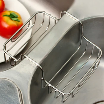 

Dish Rack Organizer Stainless Steel Drying Shelf Sponge Dishcloth Holder Hanging Basket Stand Kitchen Sink Storage Drain Home