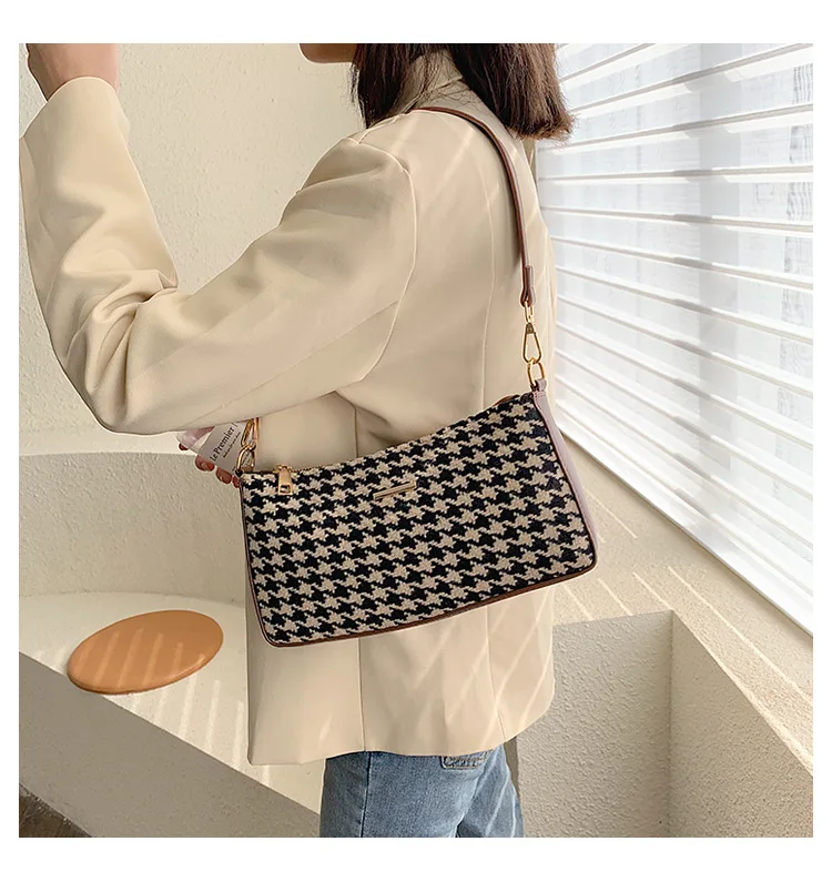 Женская новая сумка-багет в стиле ретро, высокое качество, дикая сумка на плечо, модная дизайнерская сумка, женские сумки-мессенджеры