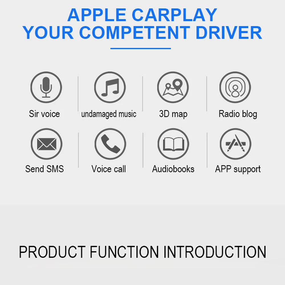 WEKEAO Автомобильный ключ портативная навигация Carplay Android автомобильное радио стерео головное устройство через USB кабель для IOS и Android системы