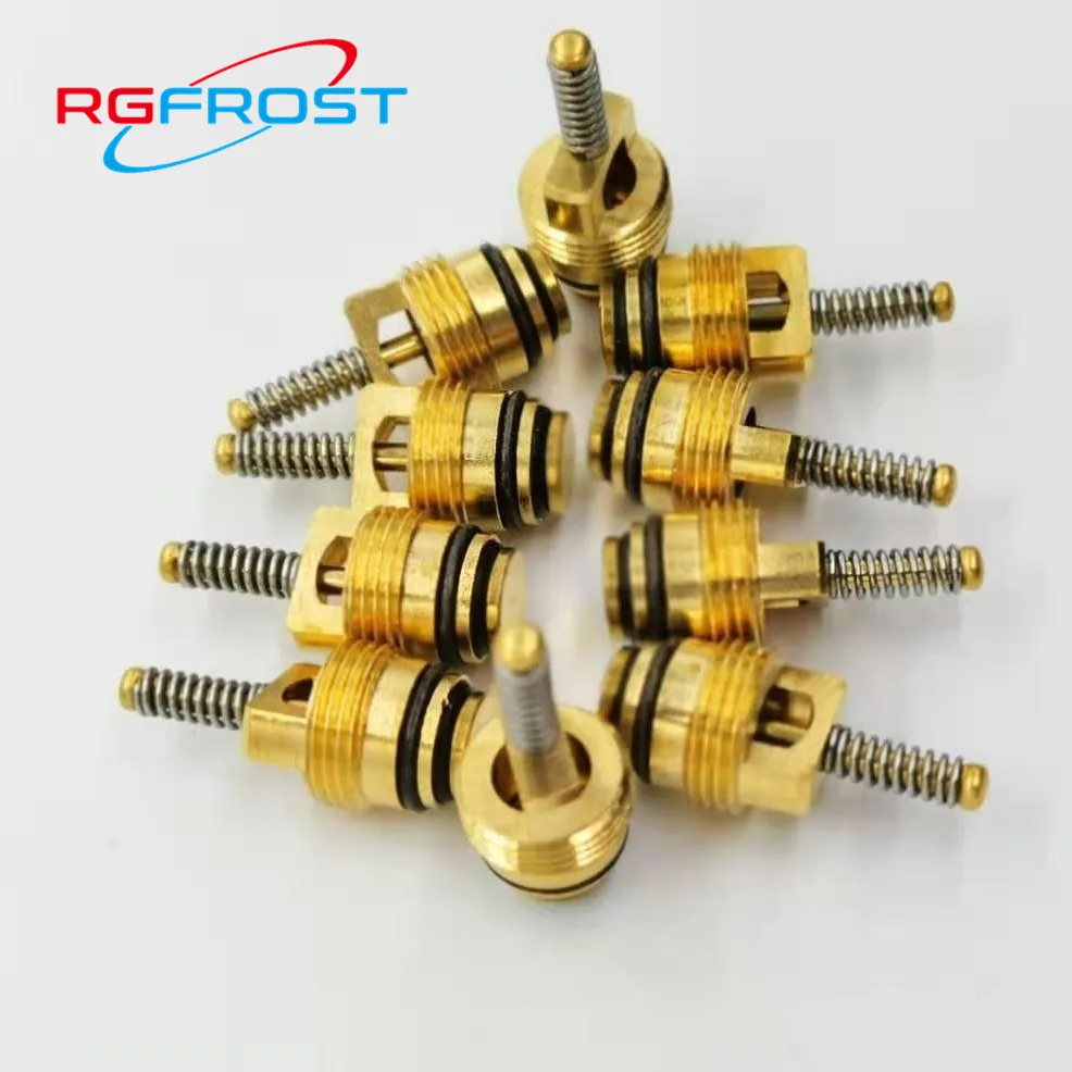 M10*0.75 NBR High Pressure Resistance Automotive Air-Conditioning Copper Valve Core air conditioner compressor control valve 50pcs For Bueck piping valve needle / stem