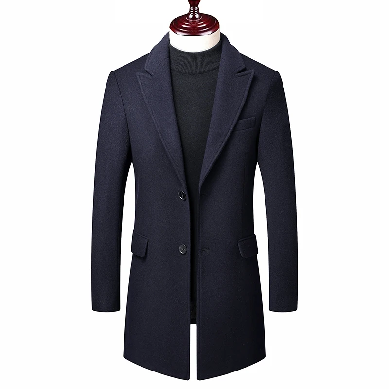 Зимнее шерстяное пальто для мужчин из шерсти и смеси толстое шерстяное пальто Повседневная модная куртка Casaco Masculino Palto Peacoat пальто для мужчин N23MF21