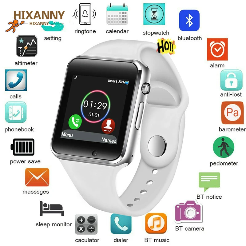 

Free Shipping 2019 WristWatch Bluetooth Smart Watch Sport Fashion with SIM Camera Smartwatch for Android Smartphone Russia DZ09
