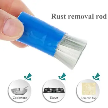 

1/2pcs Cleaning Stick Metal Rust Remover Decontamination Cleaner Brush Effectively Clean Pot Iron Stove Kitchen Washing Tools