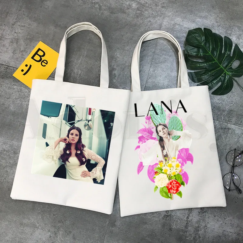 

Lana Del Rey Ulzzang Graphic Clothes Fashion Graphic Cartoon Print Shopping Bags Girls Fashion Casual Pacakge Hand Bag