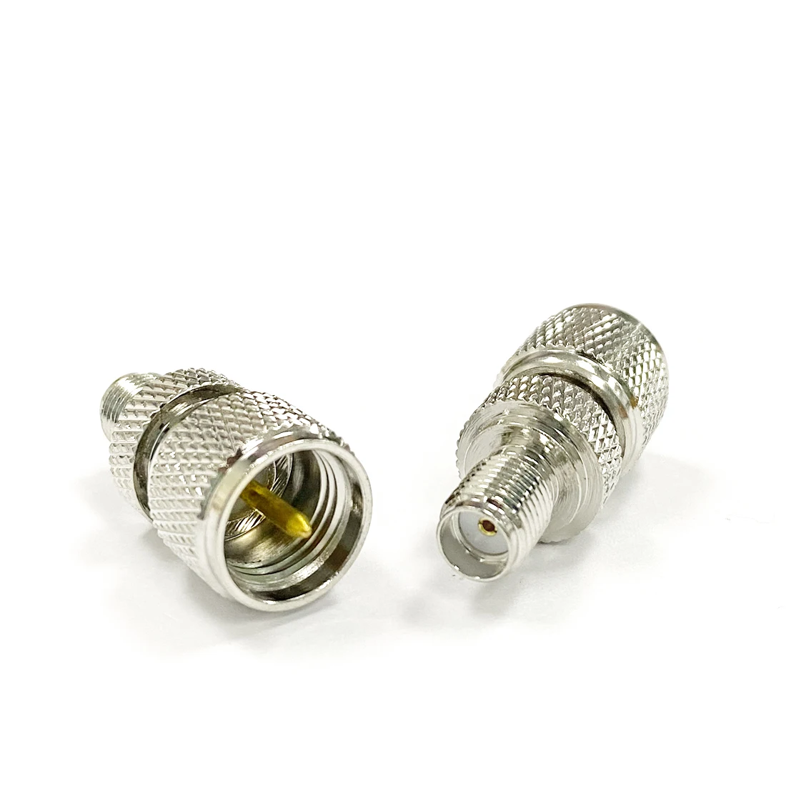 1pc SMA Female Jack To MINI UHF Male Plug RF Coax Adapter Modem Convertor Straight Nickelplated NEW