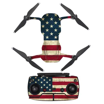 

USA National Flag Style Decal Skin Sticker For DJI Mavic Air Drone + Remote Controller + 3 Batteries Protection Film Cover A0334