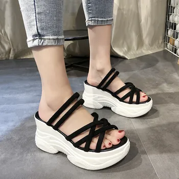 

sandals shoes women thick platform women's slippers femmes beach shoes girls outdoor sandals sneakers