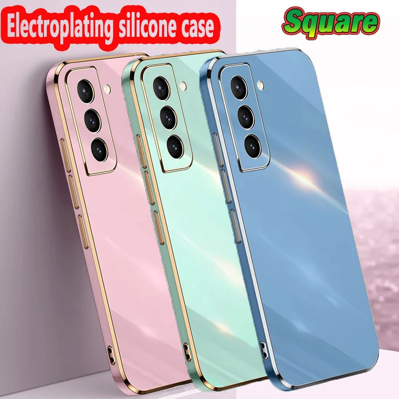 6D Гальванизированный силиконовый чехол для телефона Samsung S22 S21 S20 FE S10 Plus Ultra Funda A51 A12