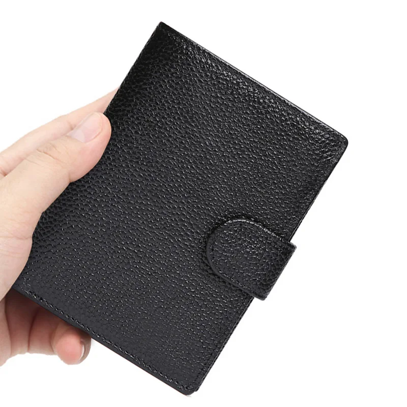 Модный мужской кошелек из натуральной кожи, RFID клатч, Сумка с несколькими отделениями для карт, кредитный держатель для карт, ультра тонкий портативный короткий кошелек для монет