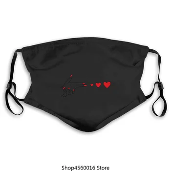 

Tir Coeur Drôle Kawaii masque Femmes Nouvel Été Blanc Cou Femme Mignon Filles Imprimer 2020 Haute Qualité Marque masque de bande