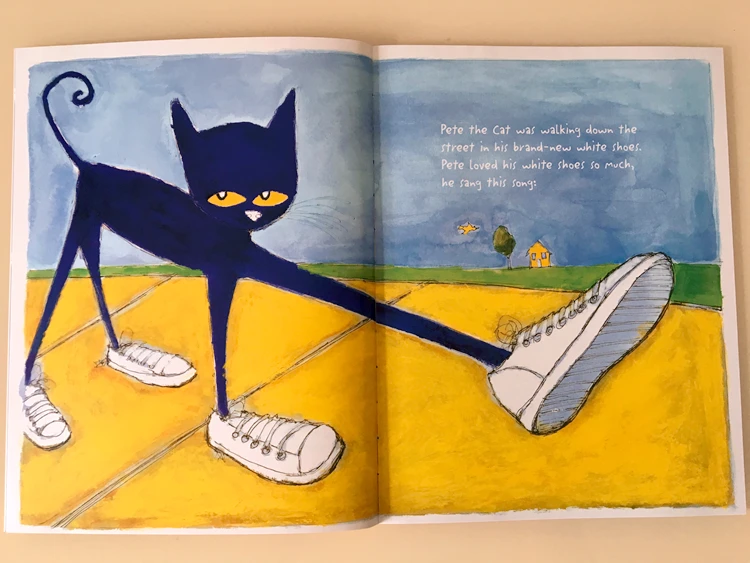I Can Read Pete The Cat Kids Classic Storybook Children Early Education English Short Stories Big Size 28*21.6cm 6 Books/Set