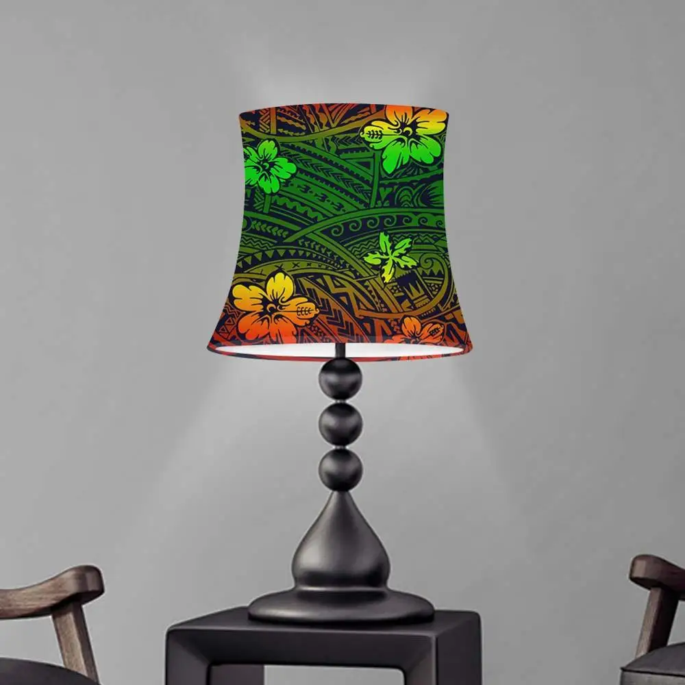 

Polynesian Plumeria Design Table Lampshade Modern Cloth Lampshade Nordic Simplicity Light Shade Washable Lampshade