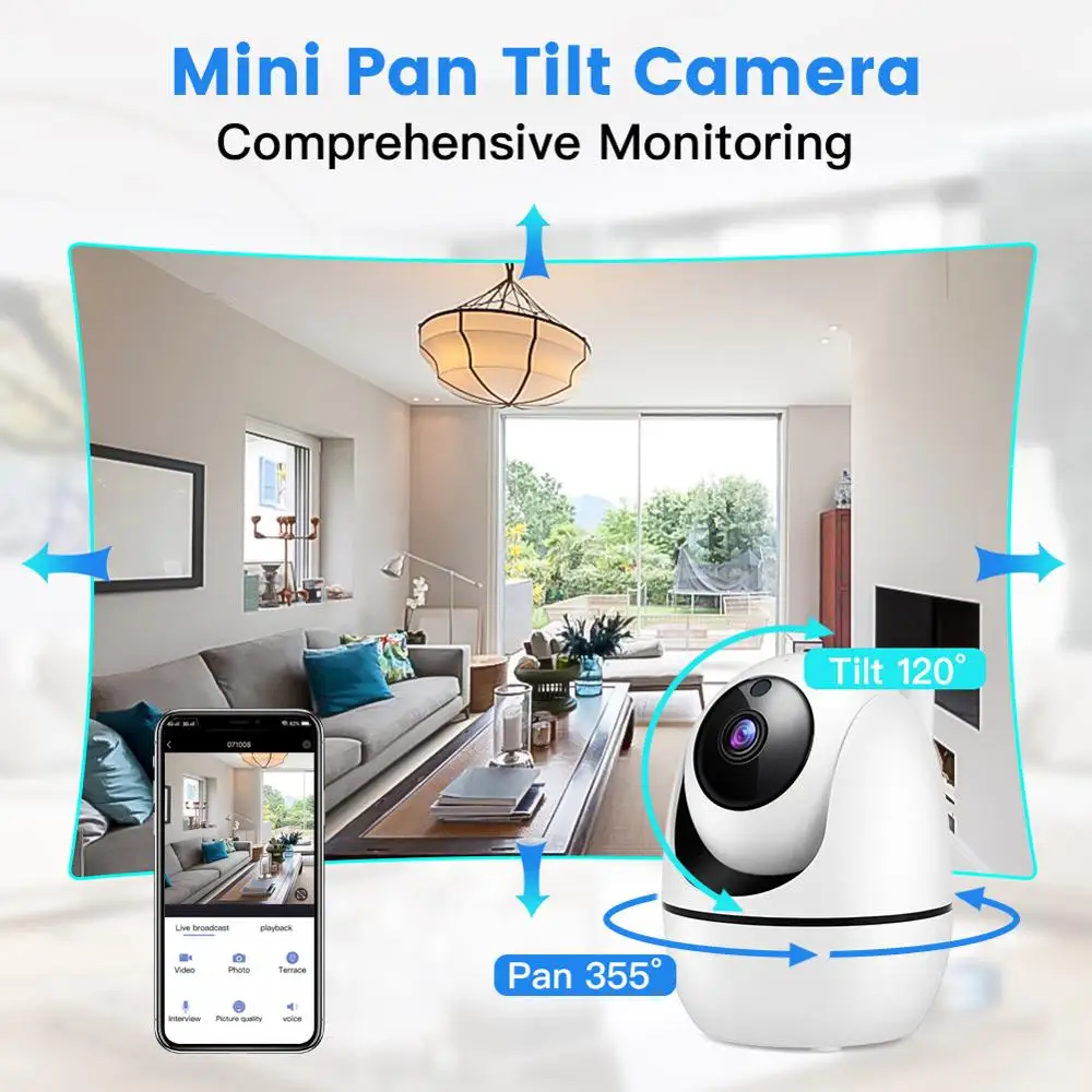 1080P Cloud Wireless IP Camera Intelligent Auto Tracking of Human Indoor Home Security Surveillance CCTV Network Wifi Camera ip