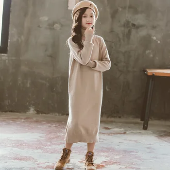 

YourSeason 2020 Autumn And Winter Korean Long Style Teen Kids Sweaters Fashion Girls Soft Turtleneck Sweater