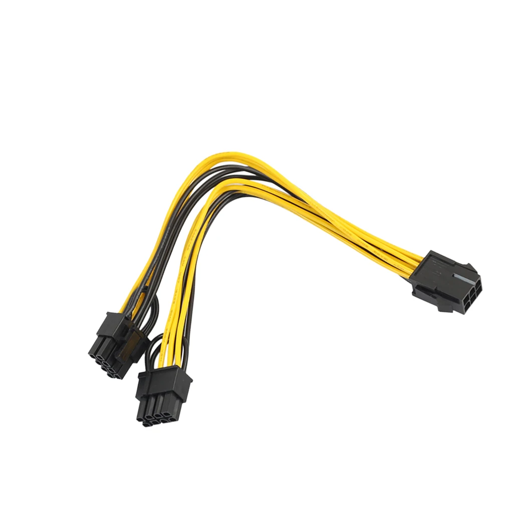 PCI Express 6 Pin Female to 2x Male PCI-E 6 Pin Power Supply Splitting Adapter Cable 20cm/7.87''