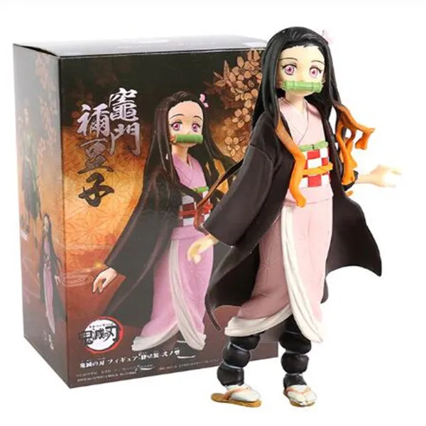 Demon Slayer Tanjirou Nezuko ПВХ Фигурки Модель игрушки Demon Slayer аниме-фигурка Kimetsu no Yaiba аниме Fgures - Цвет: Зеленый