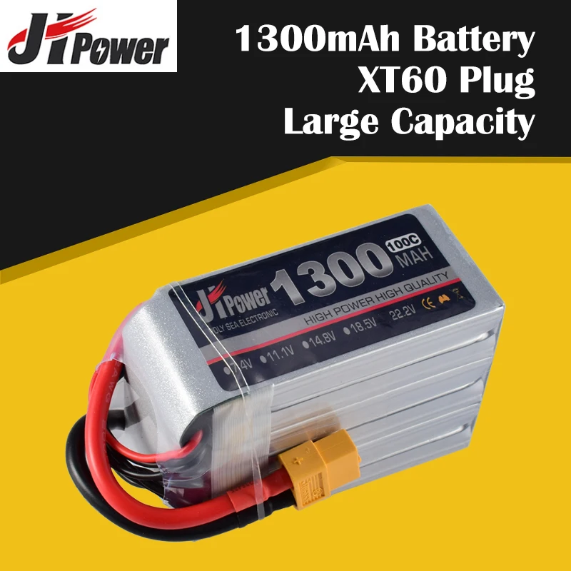 Хорошая литий-полимерная аккумуляторная батарея JHPower 22 2 в 1300 мАч с разъемом XT60 6S