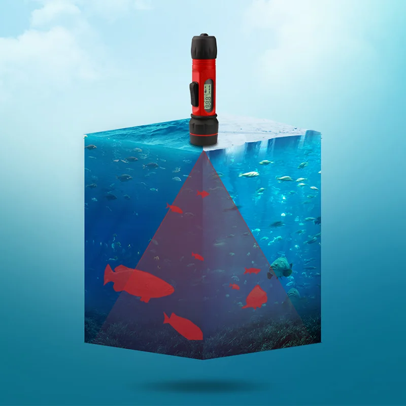 Portable Fish finder Wireless Echo Sounder 0.8-90m Depth Digital Handle Transducer Sensor Sonar Ice Fishing Fishfinder