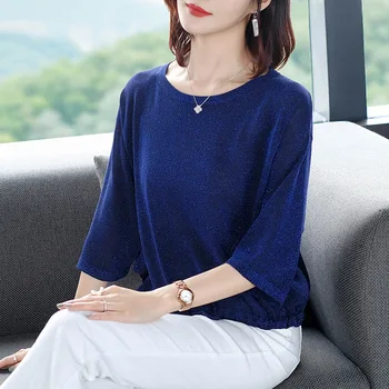 

T Shirt Women blue Clothes 2019 Fashion Black Tee Top Fashion Cotton Ladies Tee Shirt