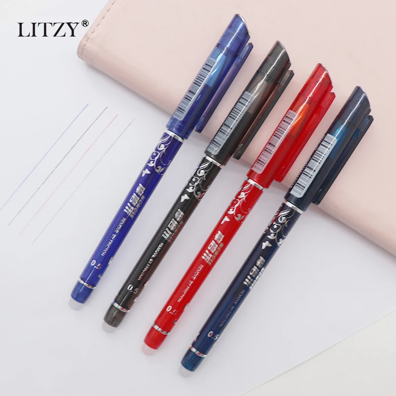 4+ 30 шт/набор офисная гелевая ручка стираемая ручка запасной стержень 0,5 мм синие Черные чернила Волшебная шариковая ручка Shool канцелярские принадлежности