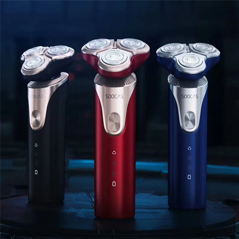  Xiaomi Mijia SOOCAS S3 Electric Shaver 3 Cutter Head Dry Wet Shaving Wireless USB Rechargeable Wate