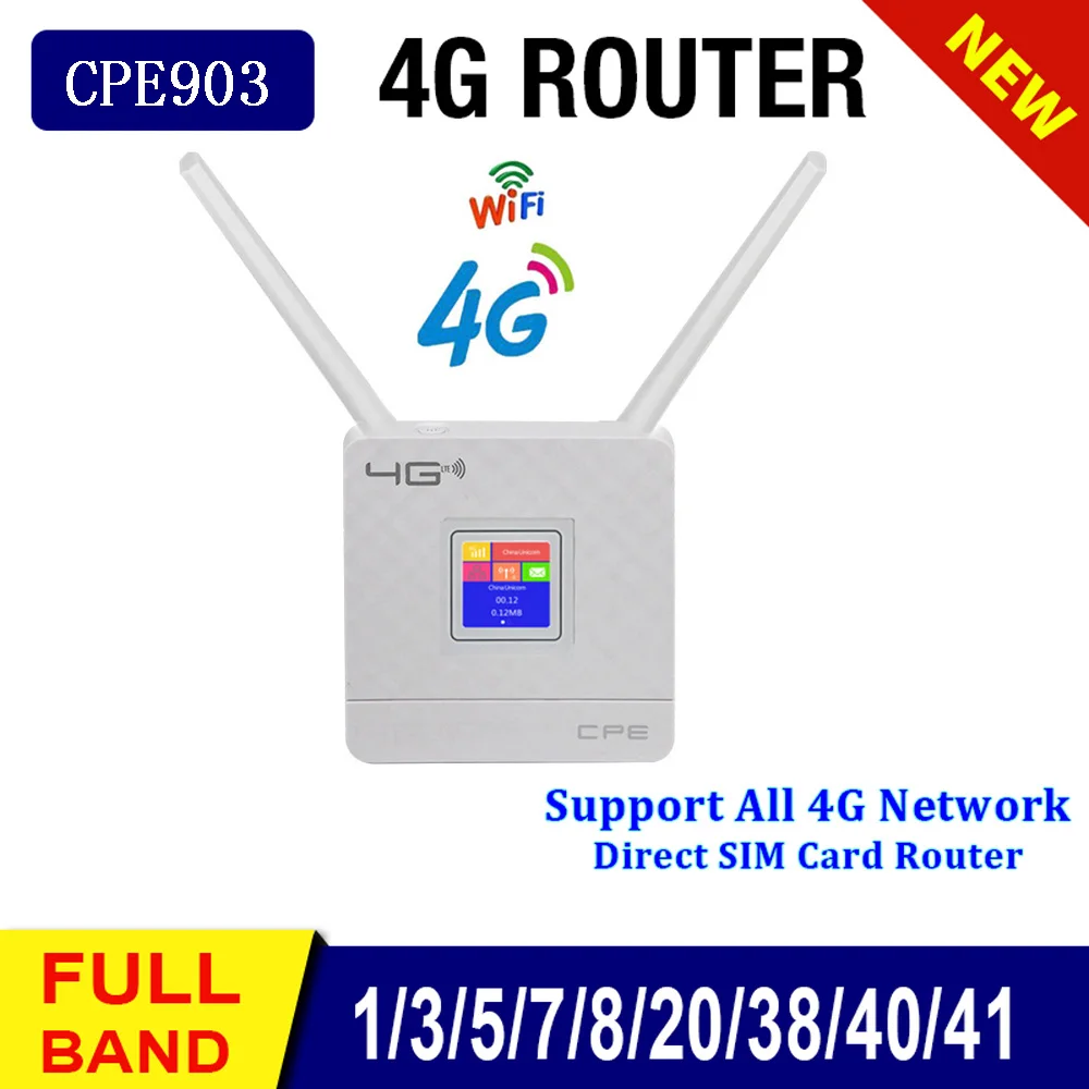 DongZhenHua CPE903 4g Wifi Router CAT4 150Mbps LTE 4G Router FDD/TDD Wireless Router 4G Sim Card With External Antennas WAN/LAN