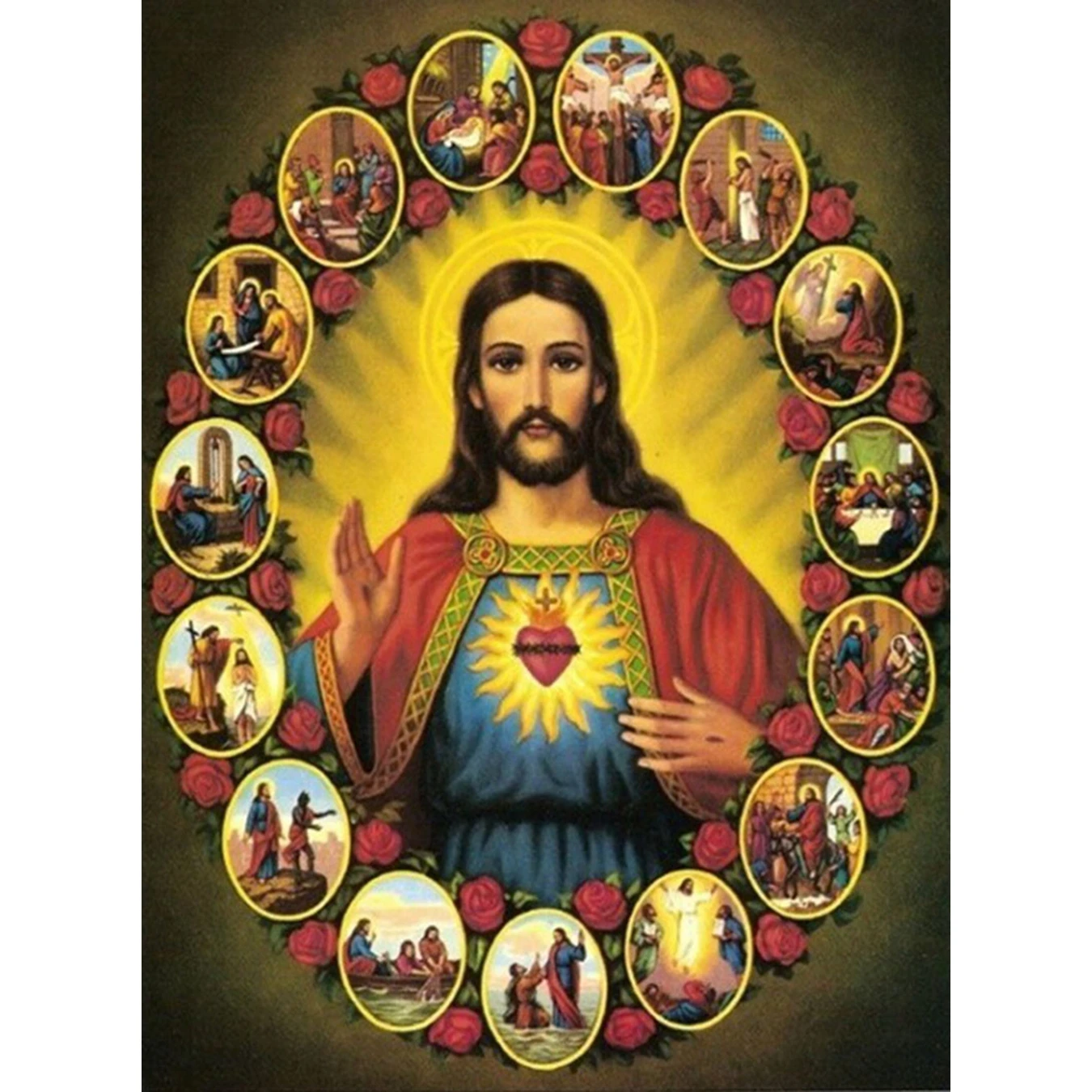 

5D DIY Full Religion Jesus Christ Diamond Painting Embroidery Round Rhinestone Room Needlework Decoration Handmade Cross Stitch