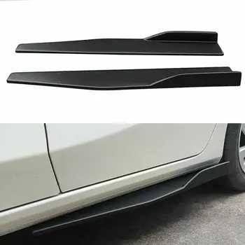 

Pair 74.5cm Car Carbon Fiber Side Skirts Rocker Splitters Diffuser Winglet Wings