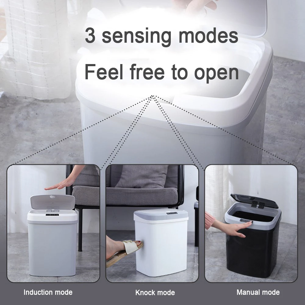 Автоматический интеллектуальный мусорный бак Прямоугольный датчик для ванной y