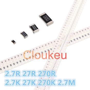 

0402 0603 0805 1206 1210 1812 2010 2512 1% 5% Chip Resistor 2.7R 27R 270R 2.7K 27K 270K 2.7M Ohm