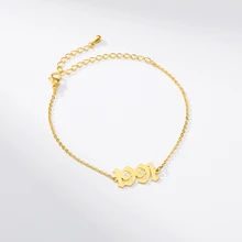 Специальные даты год браслеты Старый английский номер браслет для женщин пользовательские ювелирные изделия от 1990 до год рождения золотой браслет BFF