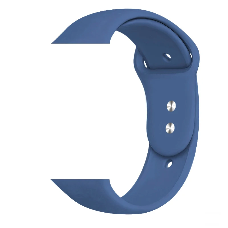 Серия Apple Watch цветной мягкий силиконовый спортивный ремешок с двумя гвоздями 5 4 3 2 1 38 мм 42 мм iWatch резиновый сменный ремешок 40 мм 44 мм - Цвет ремешка: 19