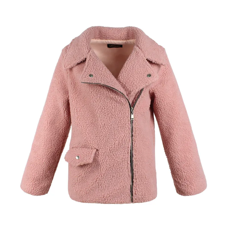 

Harajuku fall 2019 plus size pink fur coat streetwear festival faux fur coats winter clothes women zipper outwear fur jackets