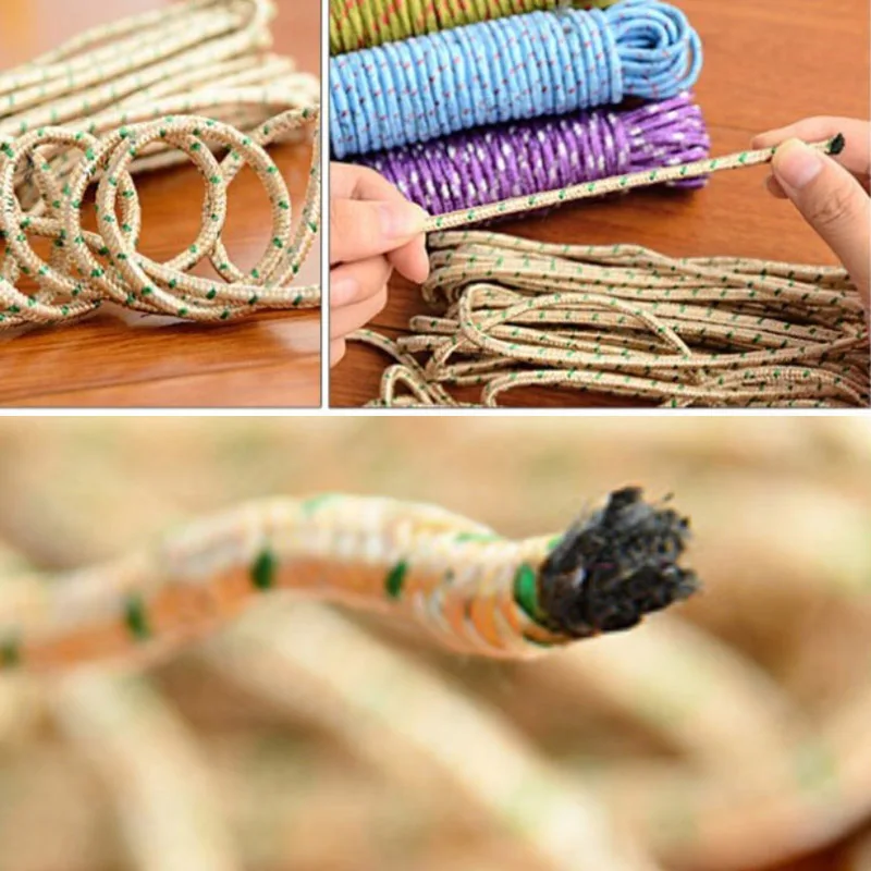 Clotheslines Hanging Rope Drying Clothes Nylon Windproof Hanger Line Cord For Outdoor TUE88