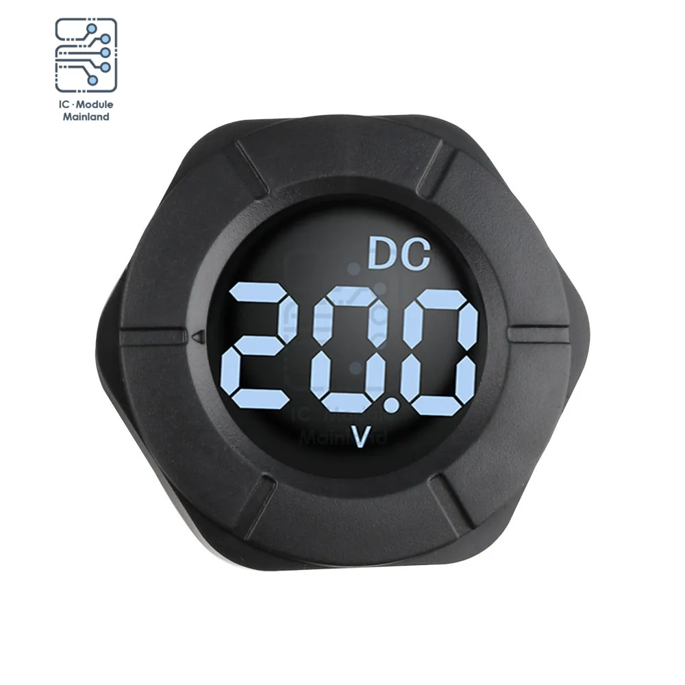 PZEM-019V PZEM-024V DC/цифровой вольтметр переменного тока круглый ЖК-дисплей DC0-300V/ AC30-500 в