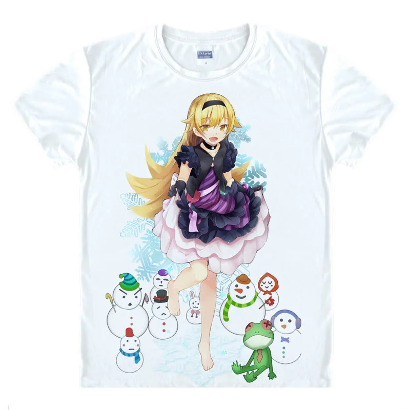 19 Аниме bakemonogatari футболка bakemonogatari Senjougahara Hitagi футболка Sengoku Nadeko Hanazawa Kana Oshino костюм SHINO для костюмированных представлений Милая футболка - Цвет: 19
