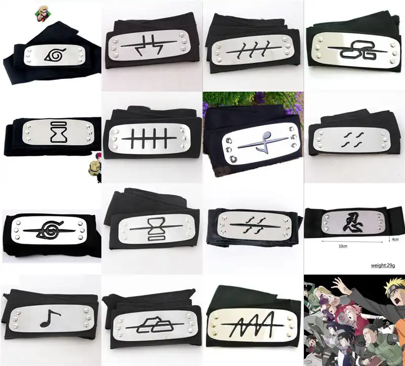 Bandeau Naruto Hokage Hatake Kakashi Dessin Anime Feuilles De Village Konoha Ninja Costumes Accessoires Cosplay Cadeau Pour Garcon 15 Pieces Aliexpress
