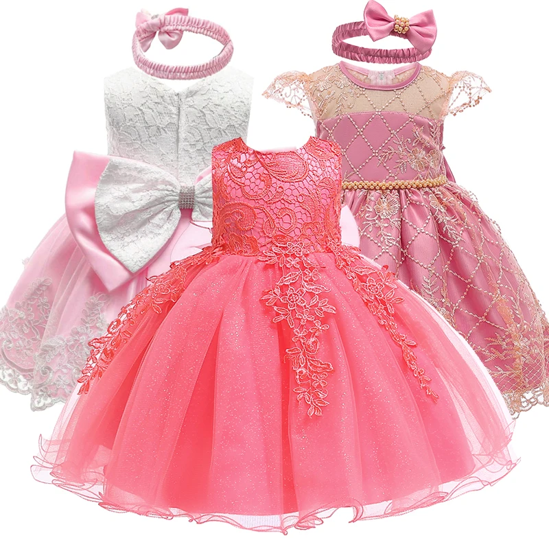 Robe En Tulle Pour Bebes Filles 1 An En Dentelle Tenue Princesse De Fete D Anniversaire Et De Bapteme Pour Enfants En Bas Age Aliexpress