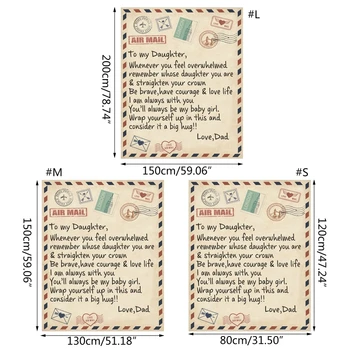 

Fleece Blanket to My Daughter Son Wife Letter Printed Quilts Air Mail Blankets