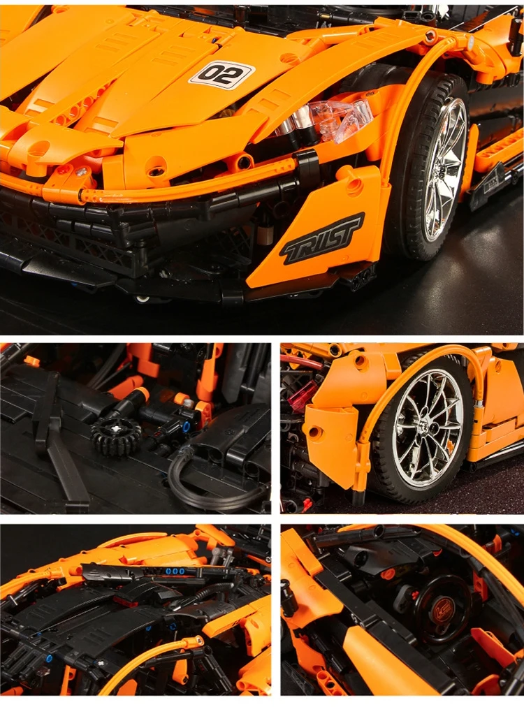 DHL 20087 Technic Toys MOC-16915 P1 мотор автомобиль набор супер гоночный строительные блоки кирпичи приложение RC игрушки Рождественский подарок