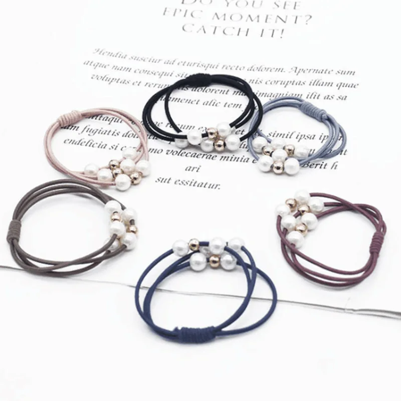 

South Korea Pearl Hair Band Ultra-stretch Hairband Women's Simple for Tying Hair Hairband Headband Korean Style Hair Band Ultra-