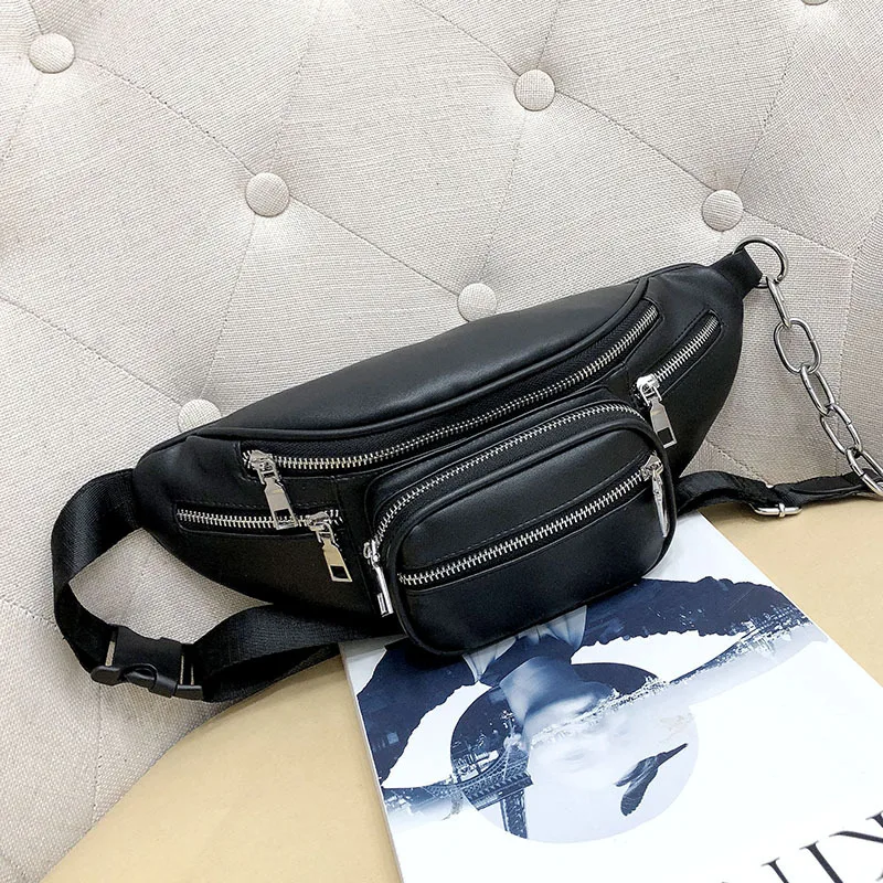 

Chao brand chest bag PU retro multi-pocket chain chest bag practical multi-function chain bag women's bag