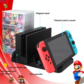 

Nintend Switch Accessories Console Pro Controller Charging Dock Station Nintendoswitch Game Disc Storage For Nintendo Switch