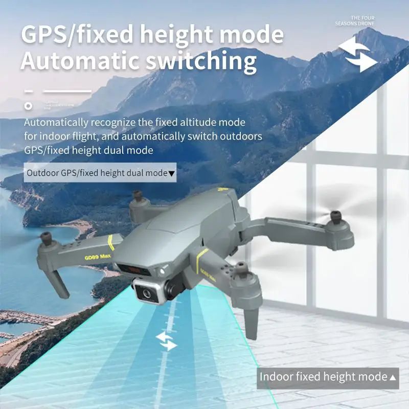 Квадрокоптер GD89 MAX с GPS и HD-камерой 6K, мини-Квадрокоптер с регулируемым гиростабилизатором, датчиком препятствий, Ру дроны | Игрушки и хобби | АлиЭкспресс