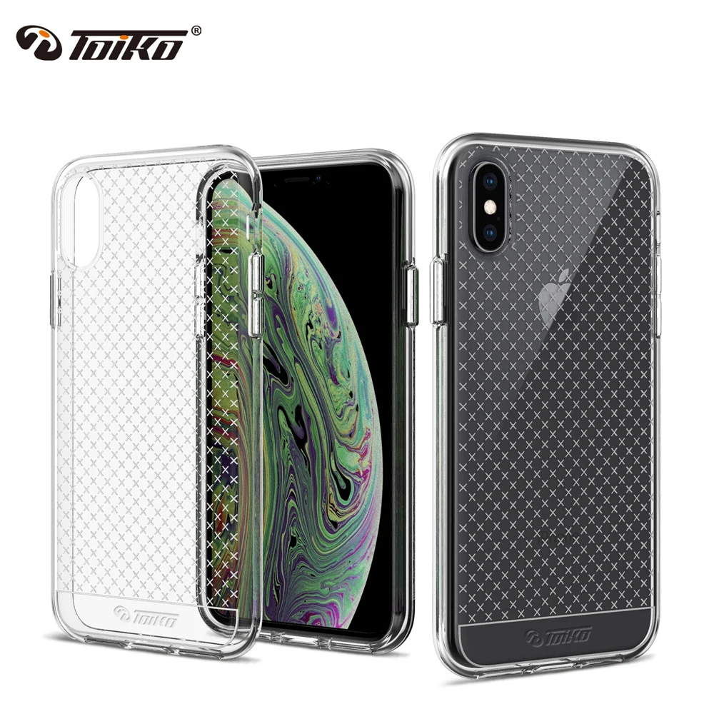 

TOIKO Cyclone Soft TPU Bumper Case for iPhone 7 8 Plus X XS MAX XR 11 Shockproof Protective Shell Micro Cross Texture Back Cover